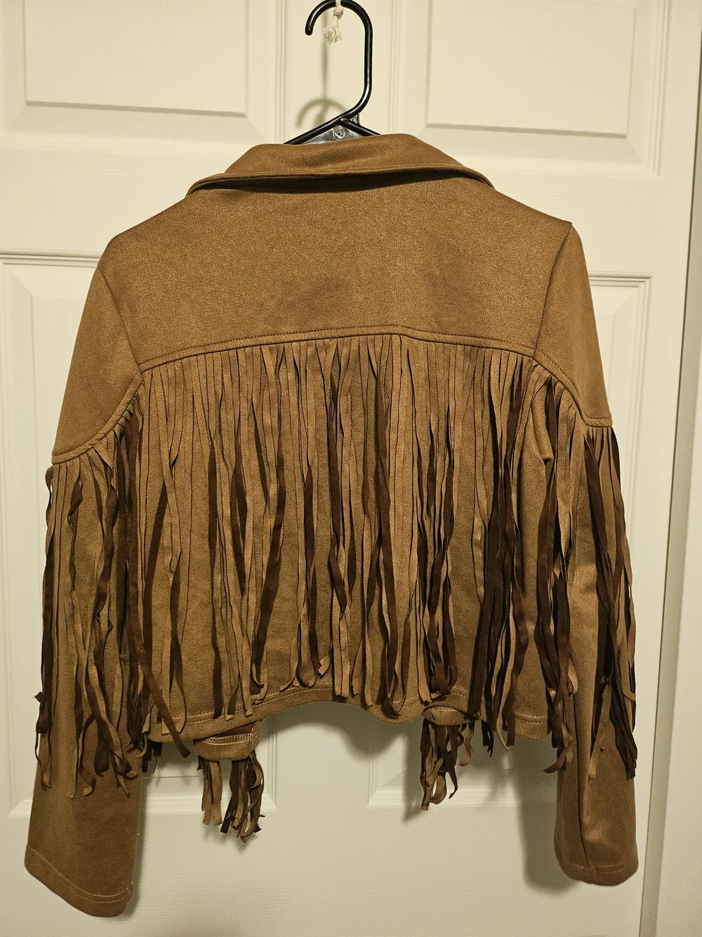 SHEIN 🤠 Brown Faux Suede Fringe Jacket - Picture 5 of 6
